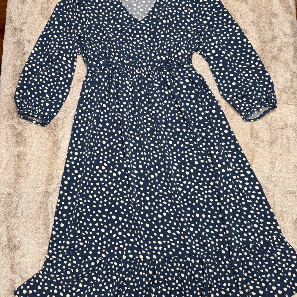 Chic Navy Polka Dot Botique Dress